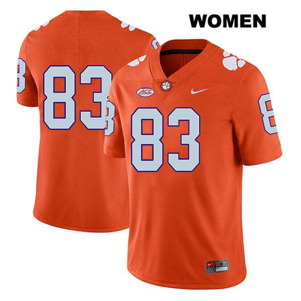 Women's Clemson Tigers #83 Carter Groomes Stitched Orange Legend Authentic Nike No Name NCAA College Football Jersey AIC5646EV